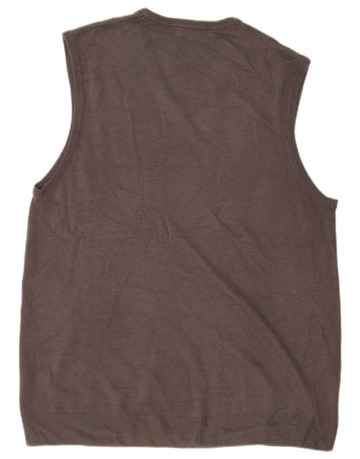 Canotta da uomo Marks & Spencer blu Harbour Vest XL grigio acrilico