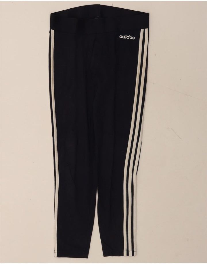 Leggings Adidas Donna UK 12/14 Medio Blu Navy