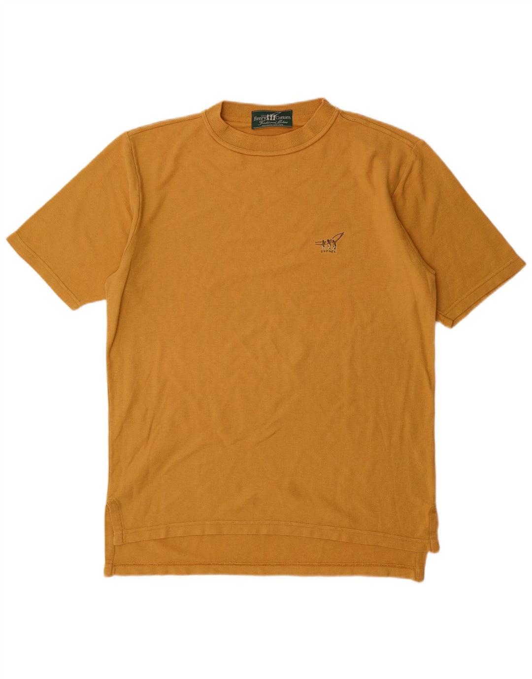 T-shirt da uomo Henry Cottons Top in cotone giallo medio