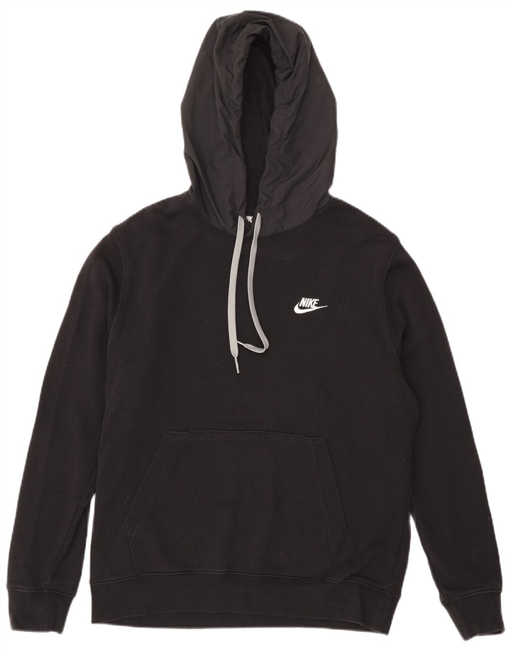 Felpa con cappuccio grafica Nike da uomo in cotone nero medio