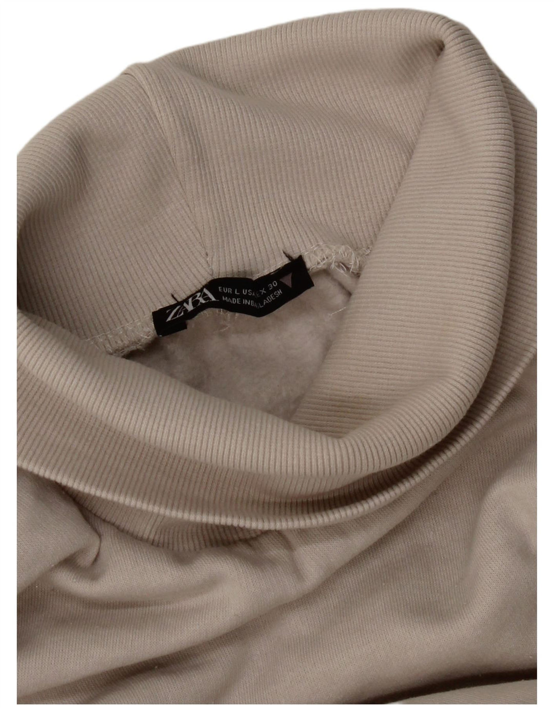 Felpa Zara da donna con collo alto, maglione, UK 14, grigio medio