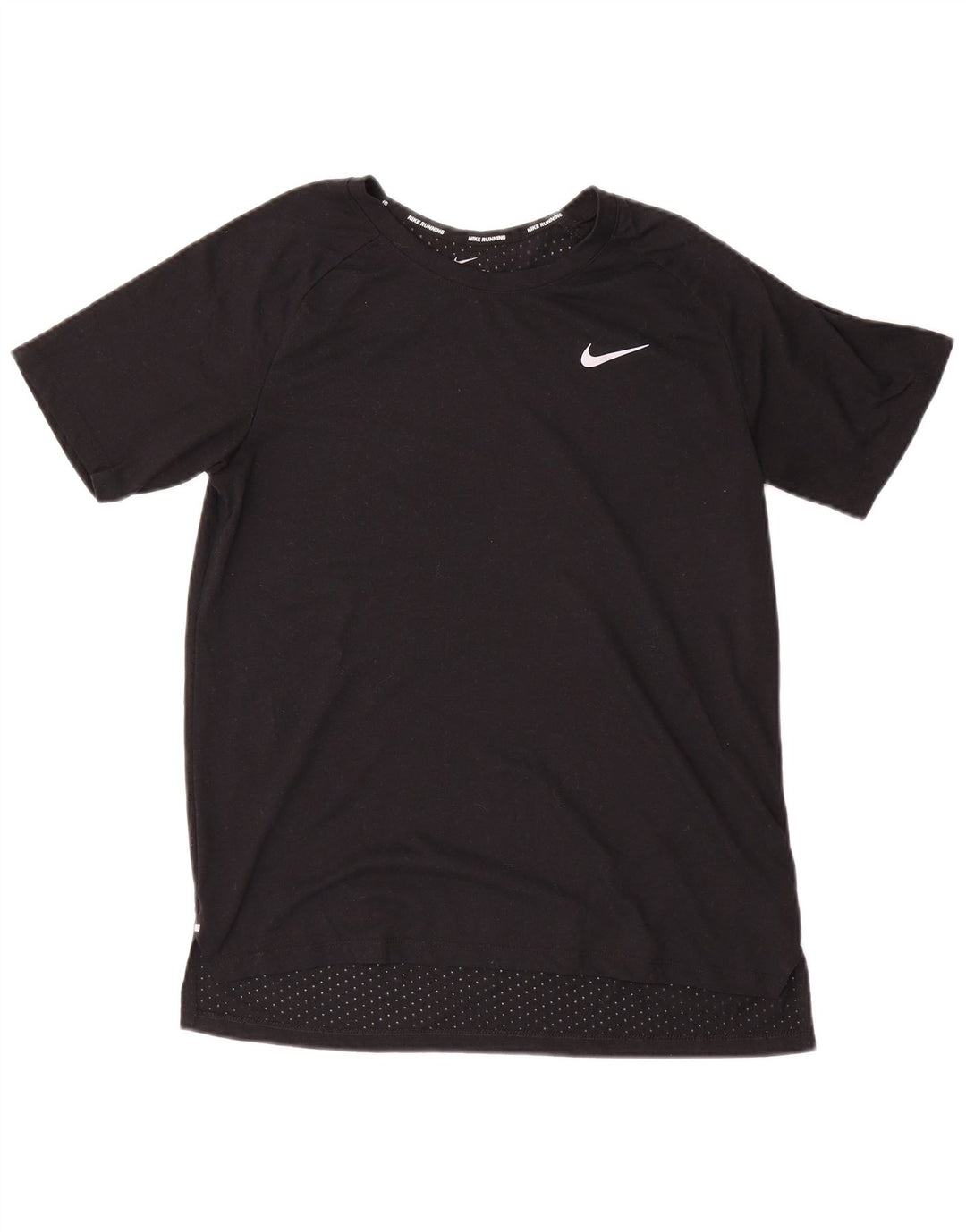 T-shirt Nike da uomo Dri Fit, top in poliestere nero medio