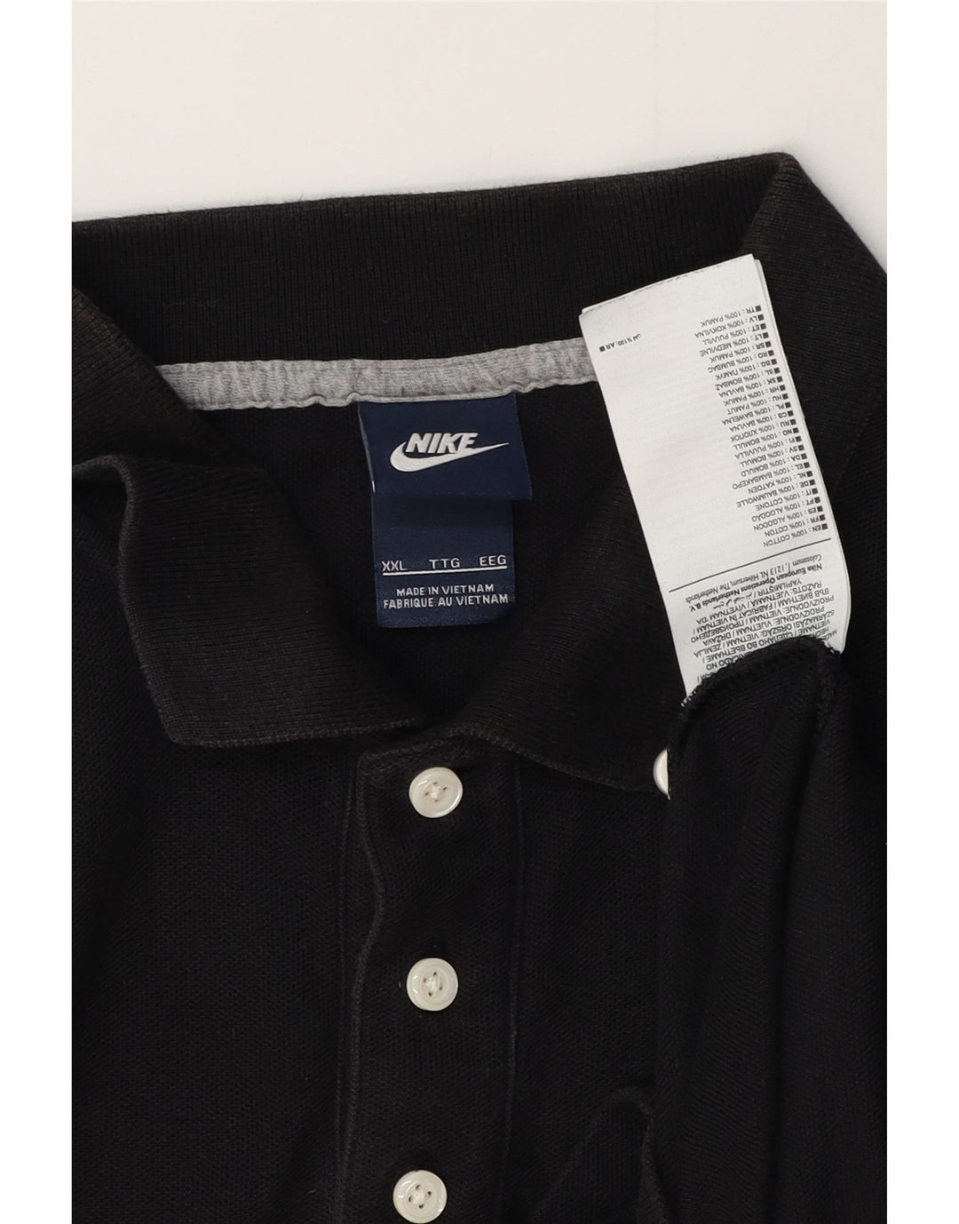 Polo NIKE da uomo 2XL in cotone nero