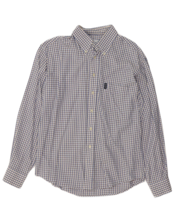 SERGIO TACCHINI Camicia Milano da uomo in cotone a quadretti blu medio