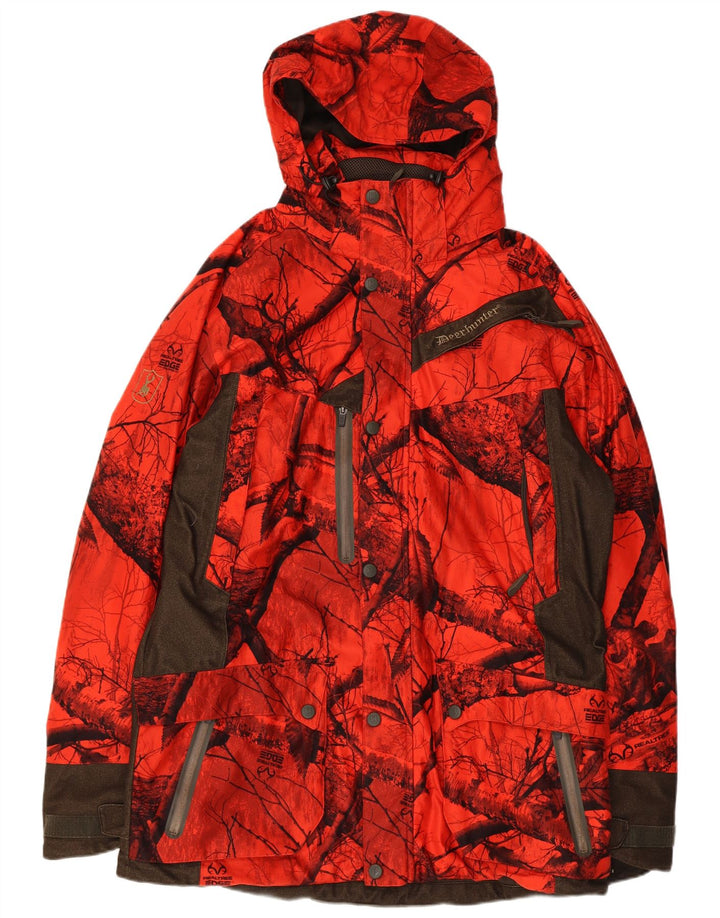 Giacca a vento con cappuccio da uomo Deerhunter EU 56 3XL mimetica rossa