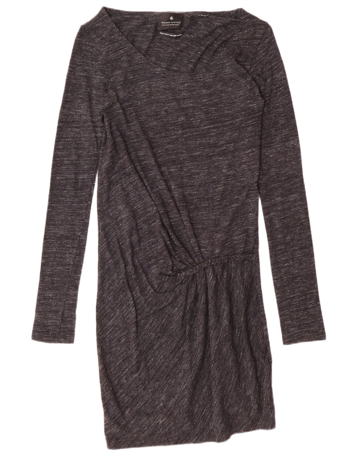 Abito basic MAISON SCOTCH da donna a maniche lunghe UK 10 piccolo grigio