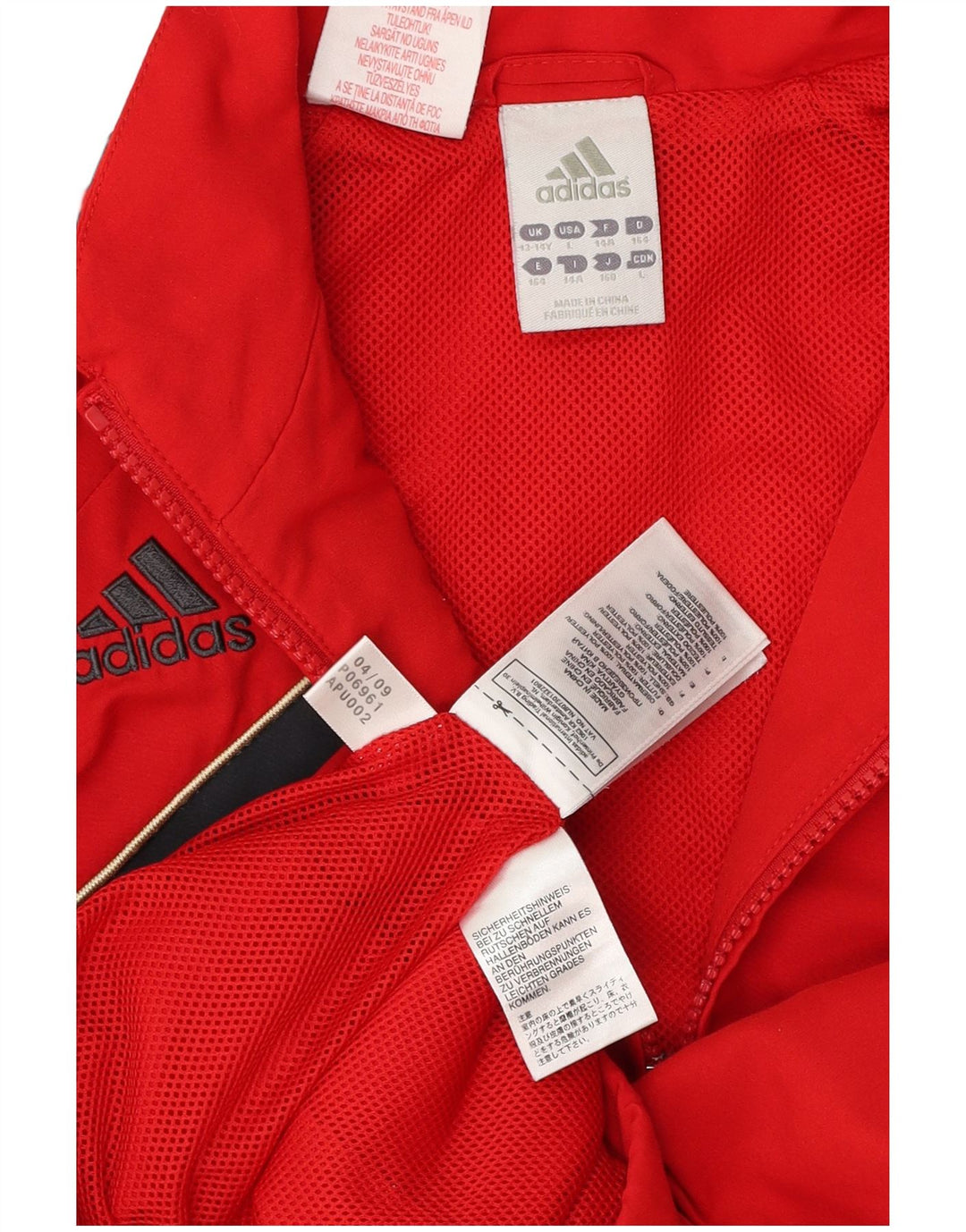 Giacca ADIDAS da ragazzo Liverpool, tuta da ginnastica, 13-14 anni, colore rosso