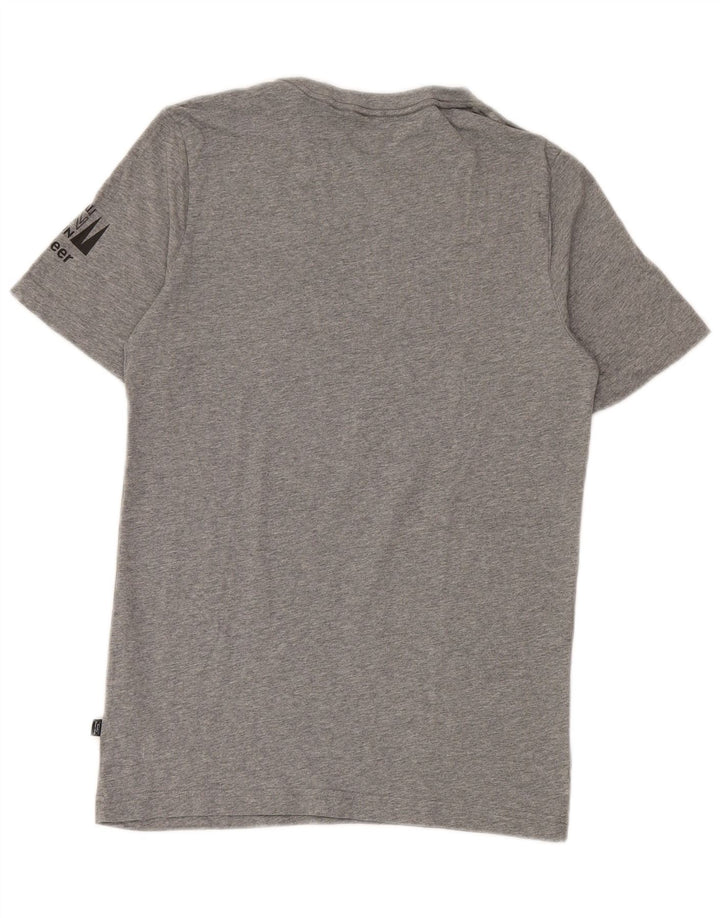 T-shirt grafica da uomo Puma Top Small in cotone grigio