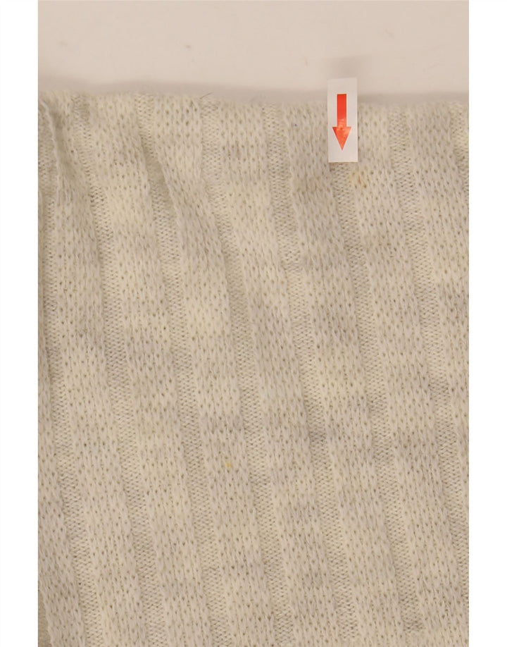 Maglione maglione girocollo vintage da uomo XL grigio a rombi/diamante