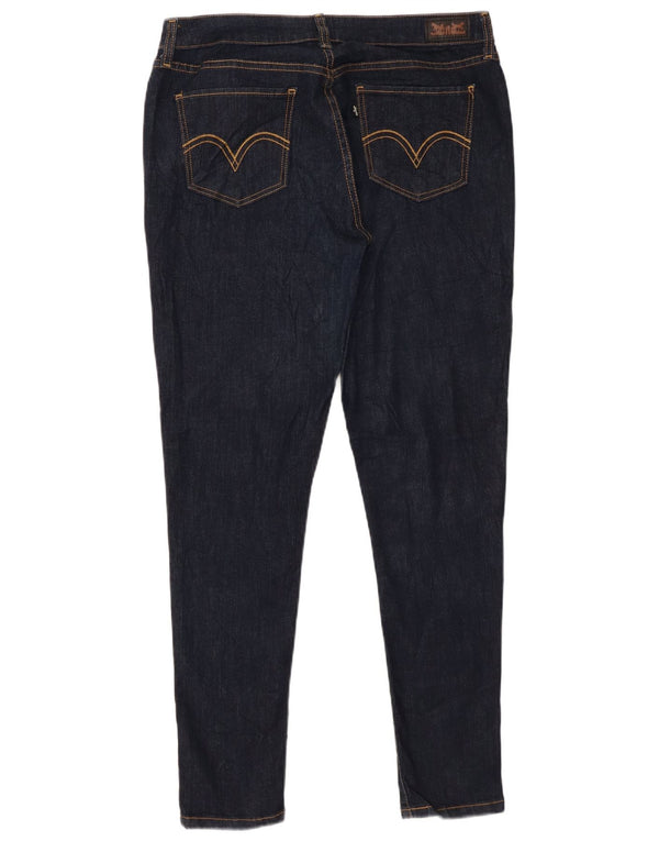 Jeans skinny legging a vita alta da donna LEVI'S US 17 2XL W34 L29 Blu navy