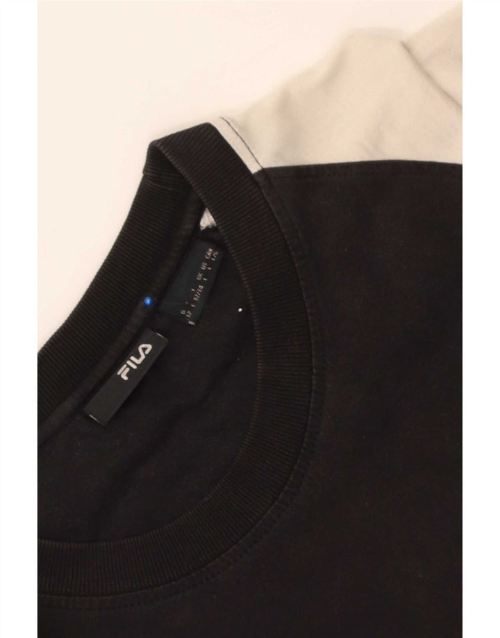 T-shirt grafica da uomo Fila Top Large color block nero