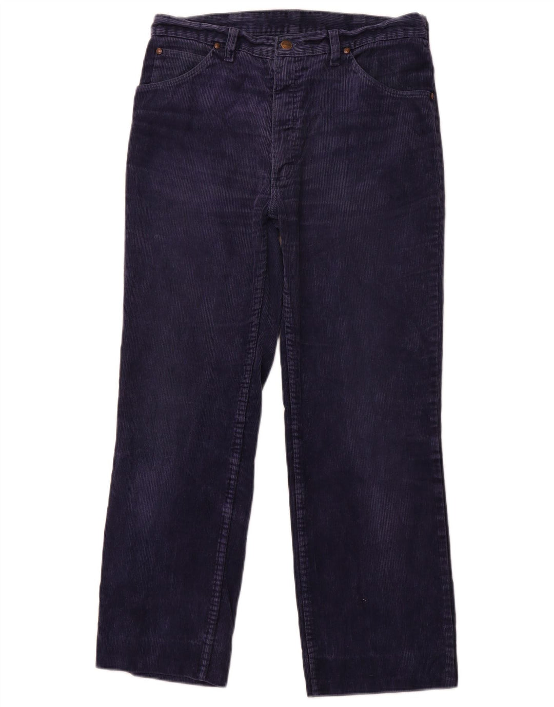Pantaloni dritti da uomo in velluto a coste WRANGLER W32 L28 Blu Navy