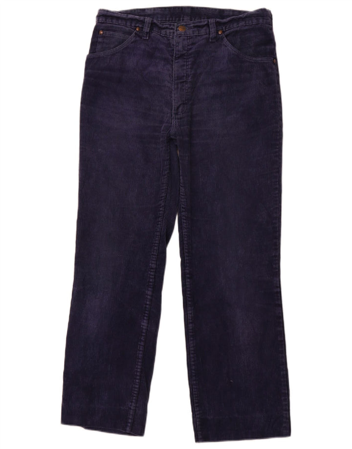 Pantaloni dritti da uomo in velluto a coste WRANGLER W32 L28 Blu Navy
