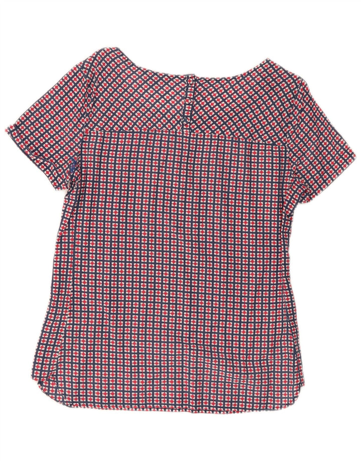 Camicetta da donna Tommy Hilfiger Top US 6 cotone geometrico blu navy medio