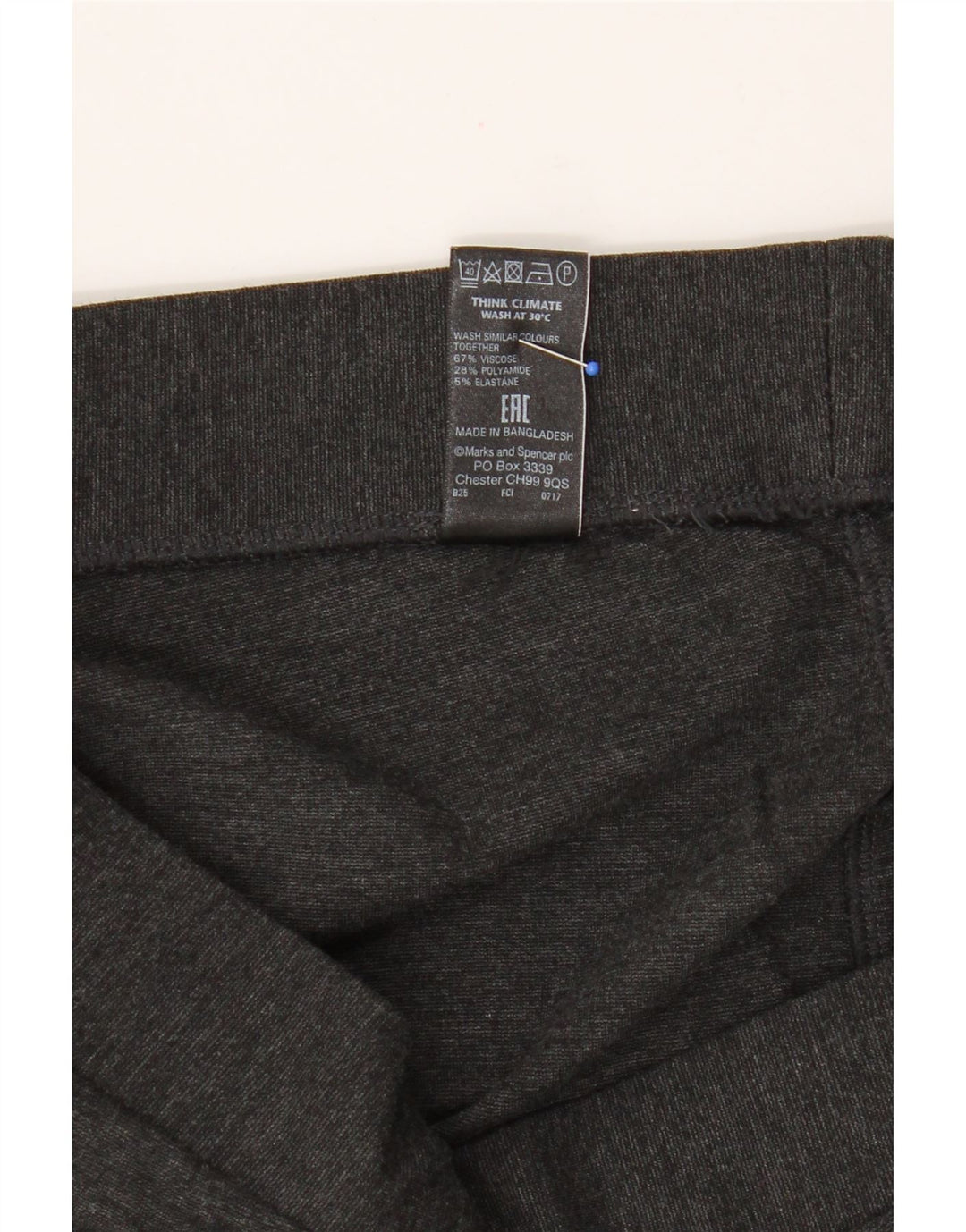Leggings corti da donna Marks & Spencer UK 12 Viscosa grigio medio