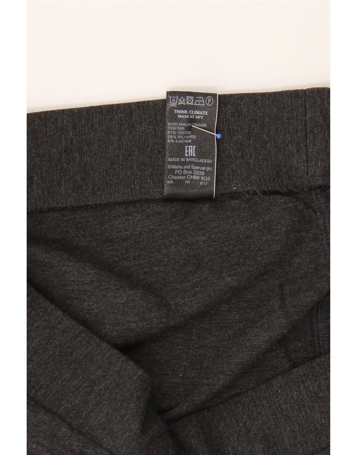 Leggings corti da donna Marks & Spencer UK 12 Viscosa grigio medio