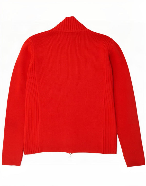 Maglione cardigan con zip intera da donna Tommy Hilfiger UK 14 grandi righe rosse