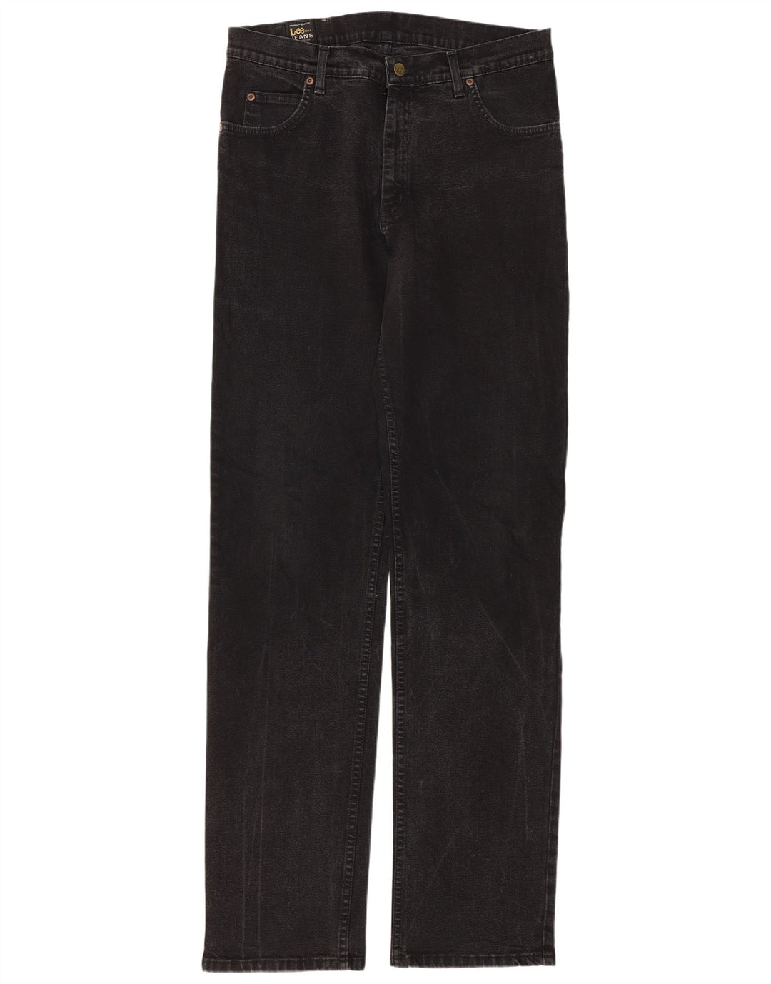 Jeans dritti Brooklyn da donna Lee W34 L36 cotone nero