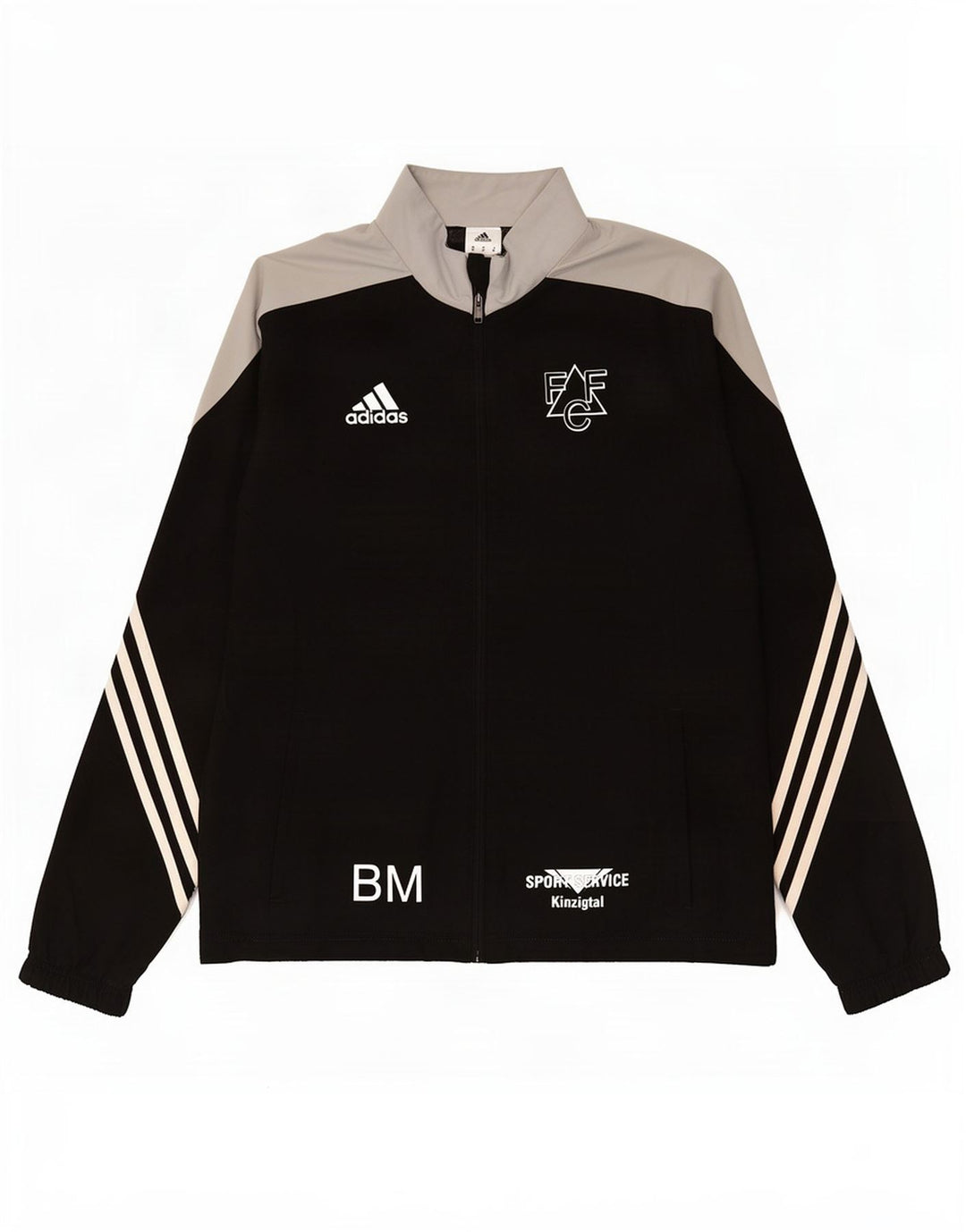 Giacca da uomo con grafica grafica Adidas, giacca media in poliestere color block nero