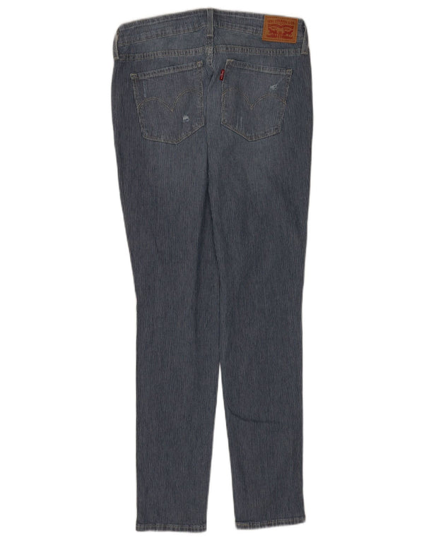 Levi's Donna 711 Jeans skinny effetto invecchiato W30 L29 Cotone a righe blu