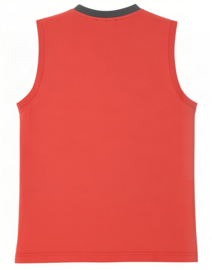 Canotta da uomo Kappa Small rossa in cotone color block