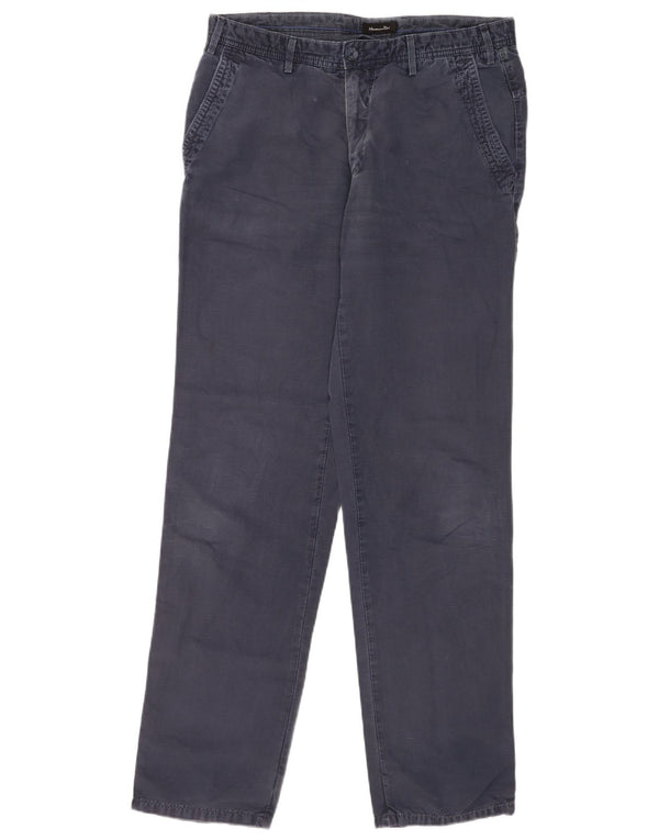 Pantaloni chino dritti da uomo Massimo Dutti EU 44 Large W32 L34 Blu Navy