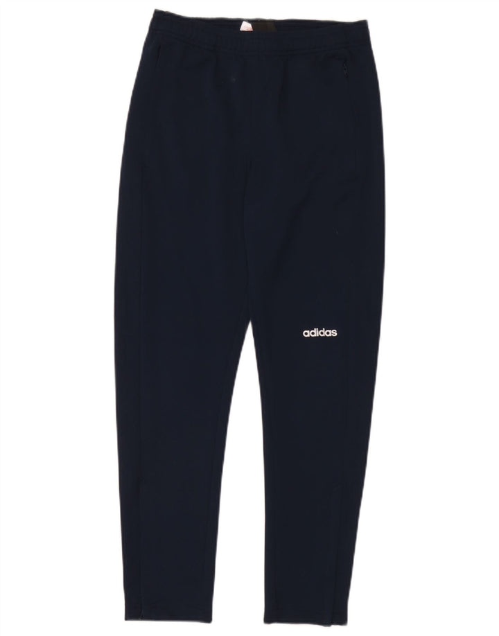 Pantaloni da tuta Adidas Climalite da ragazzo 11-12 anni in poliestere blu navy