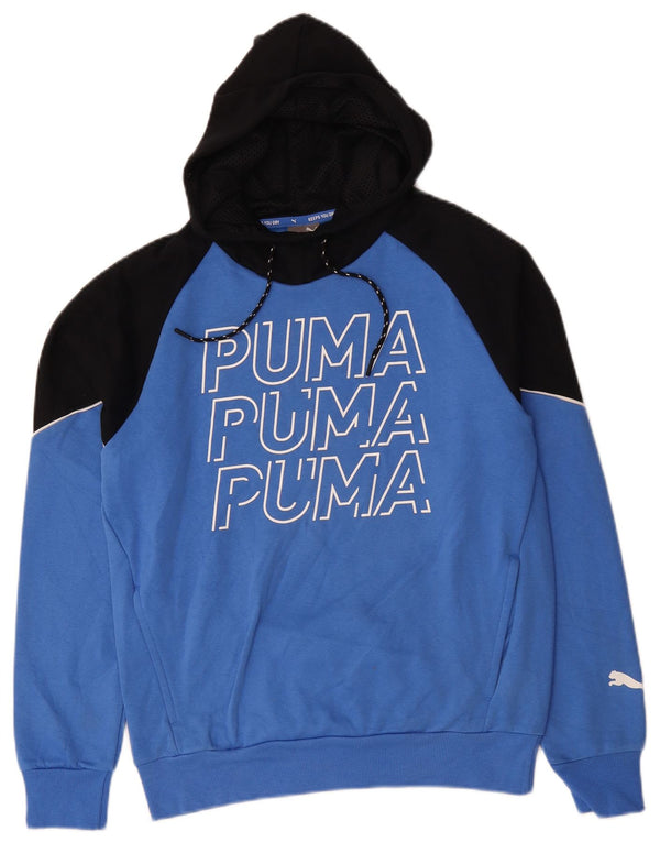 Felpa con cappuccio grafica da uomo PUMA Small Blue Colourblock