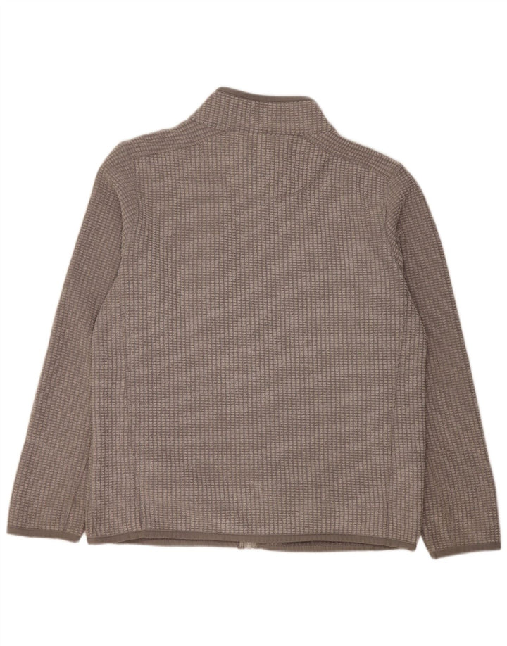 WEIRD FISH Giacca in pile da uomo UK 40 Large Grigio Poliestere