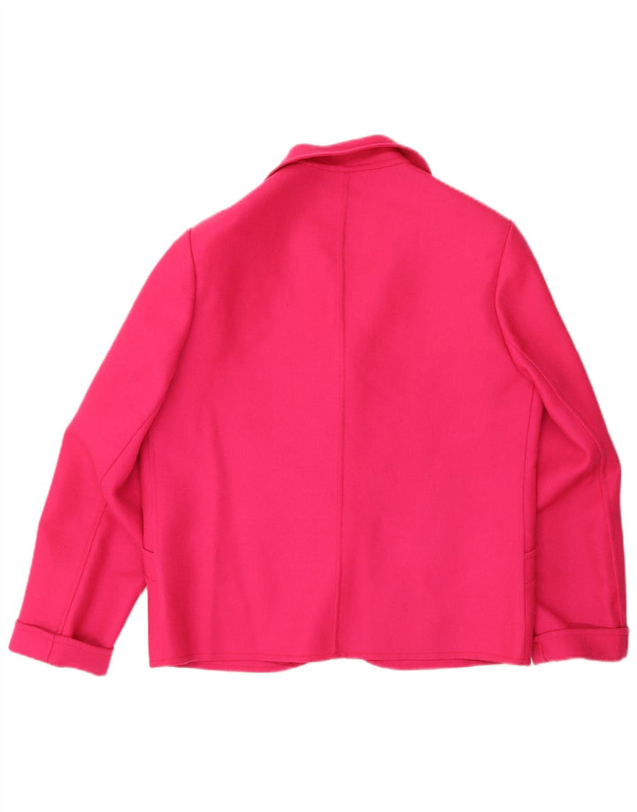 Giacca blazer vintage da donna a 1 bottone IT 44 in lana rosa medio