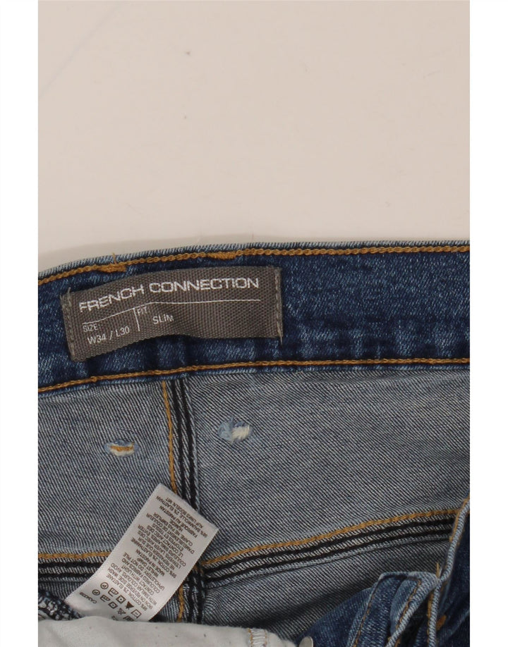 FRENCH CONNECTION Jeans slim da uomo W34 L30 cotone blu