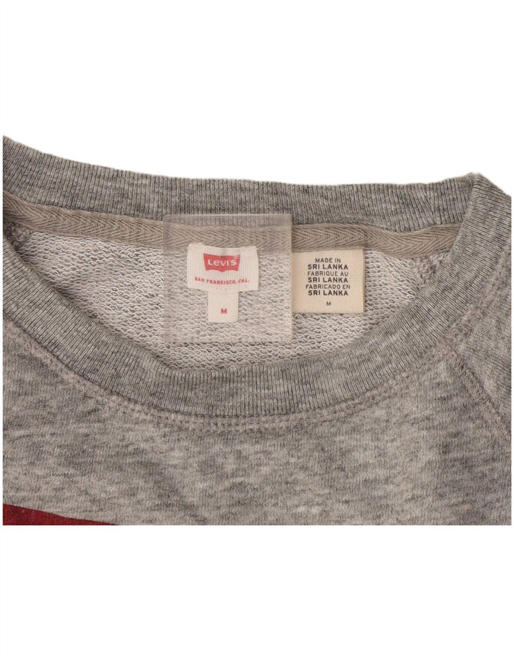 Felpa grafica da donna Levi's UK 14 Grigio medio chiazzato