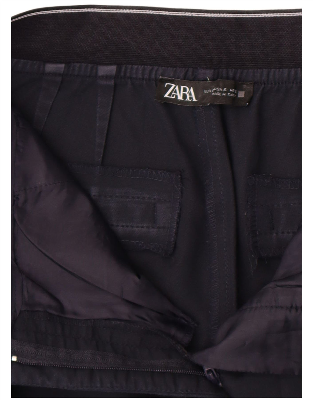 Pantaloni corti slim da donna Zara piccoli W28 L24 blu navy