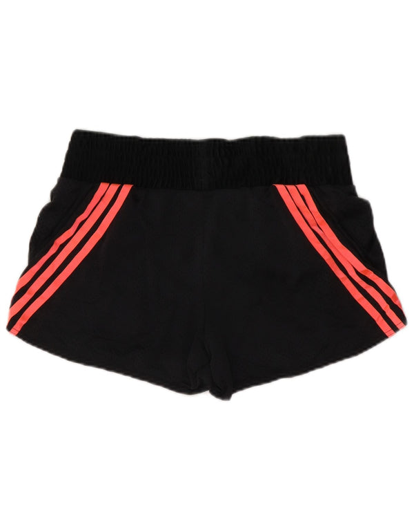 Pantaloncini sportivi Adidas da donna UK 12/14 Medium Nero Colourblock Poliestere