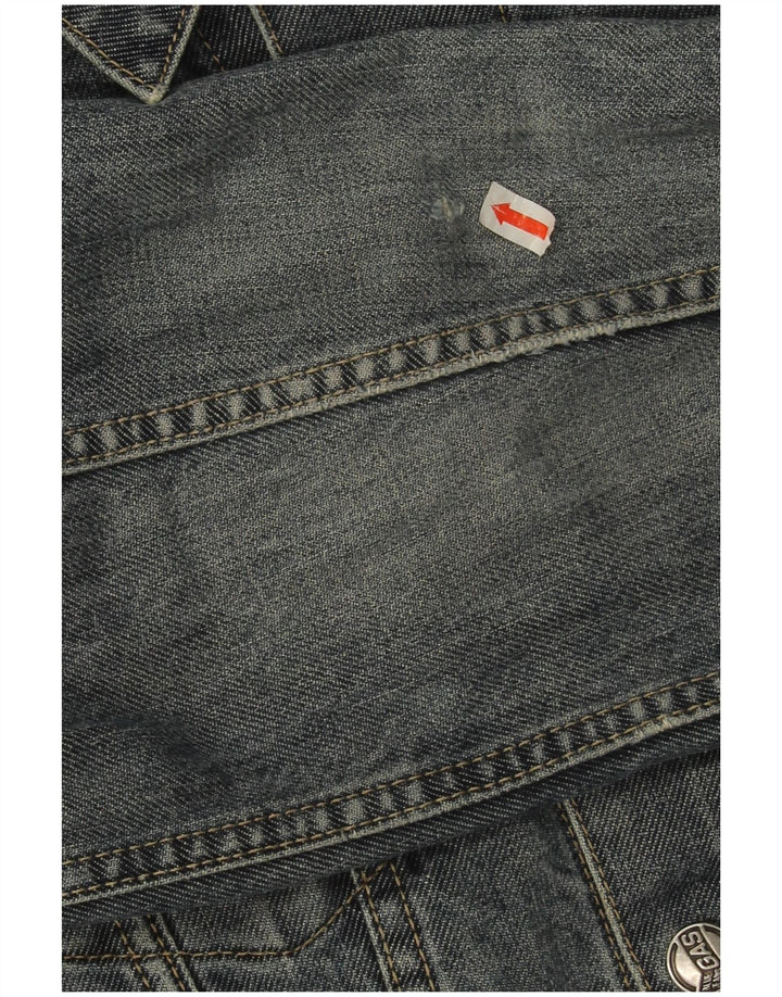 Giacca in denim corta da donna Gas UK 14 Cotone blu medio