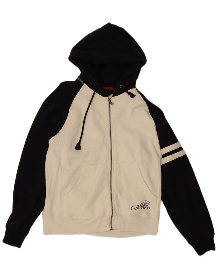 Maglione con cappuccio e zip da uomo Tommy Hilfiger Medium Off White Colourblock