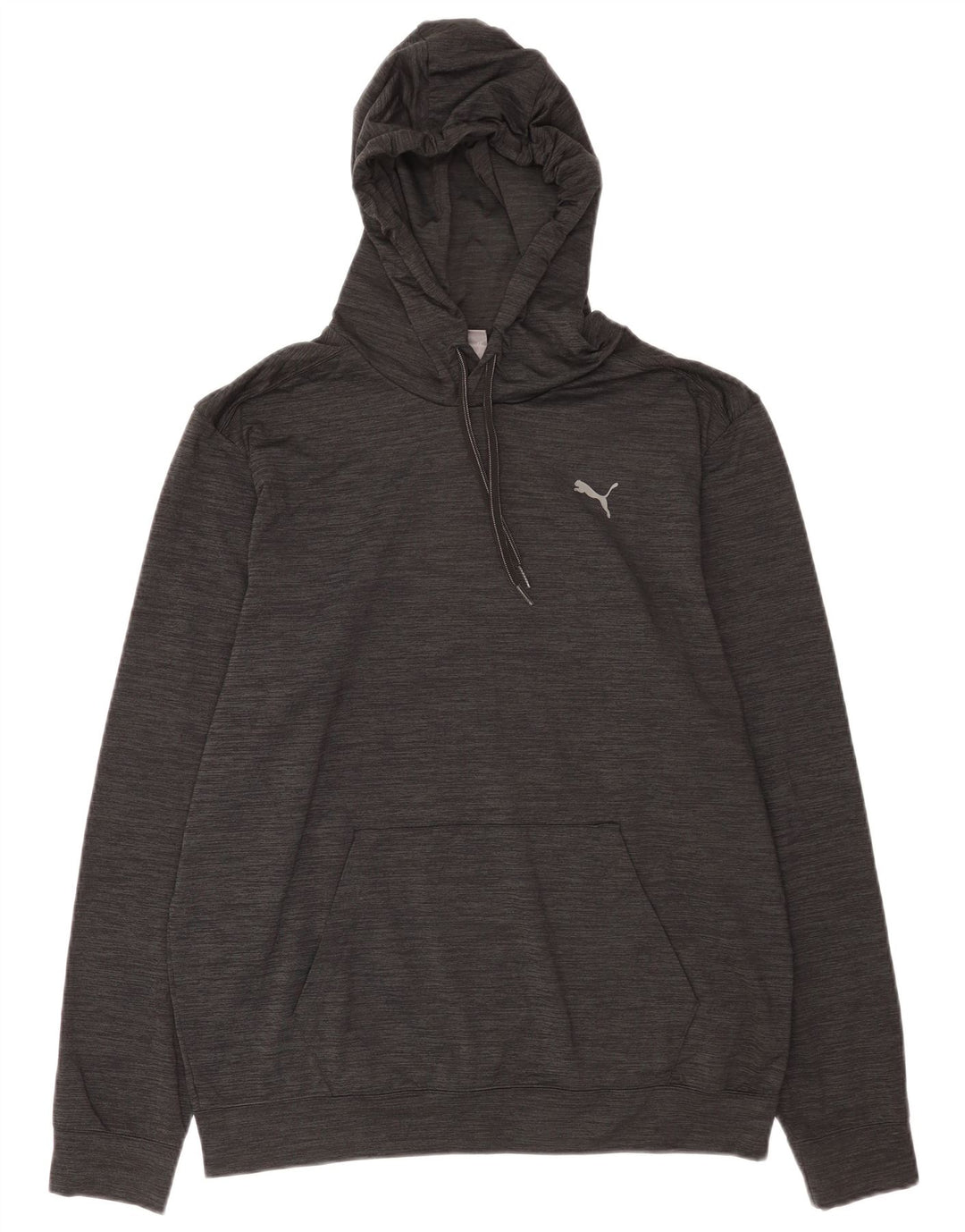 Felpa con cappuccio da uomo Puma Large nera in poliestere