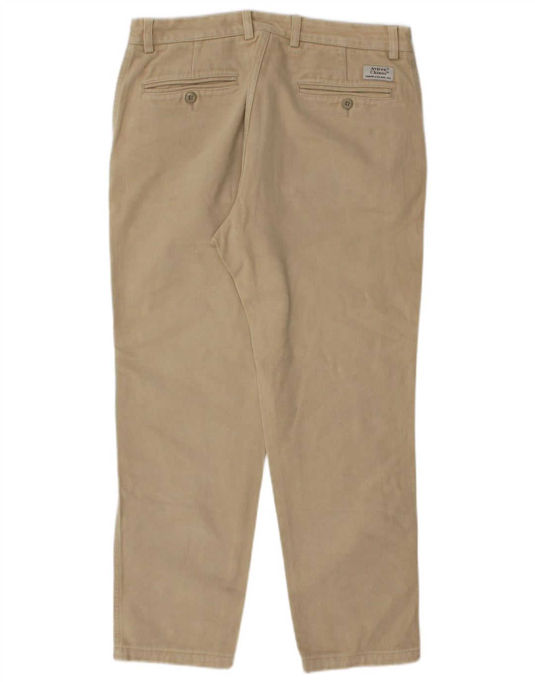 Pantaloni chino dritti da uomo Avirex W33 L27 in cotone beige