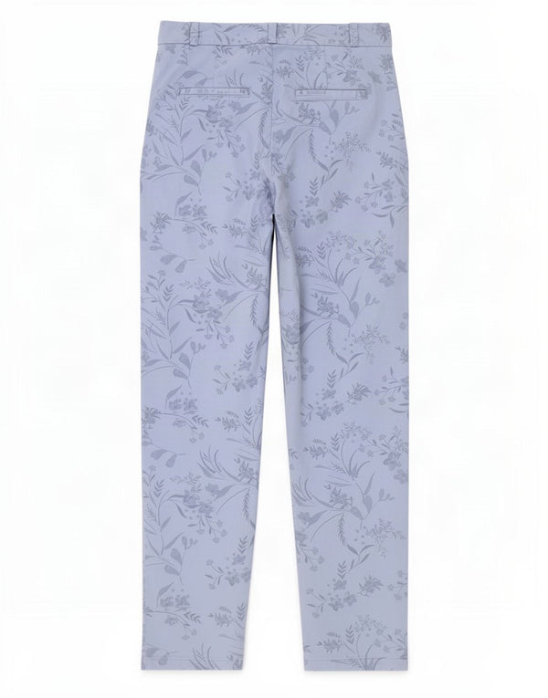 Pantaloni chino da donna Marks & Spencer UK 8 piccoli W27 L29 blu floreale