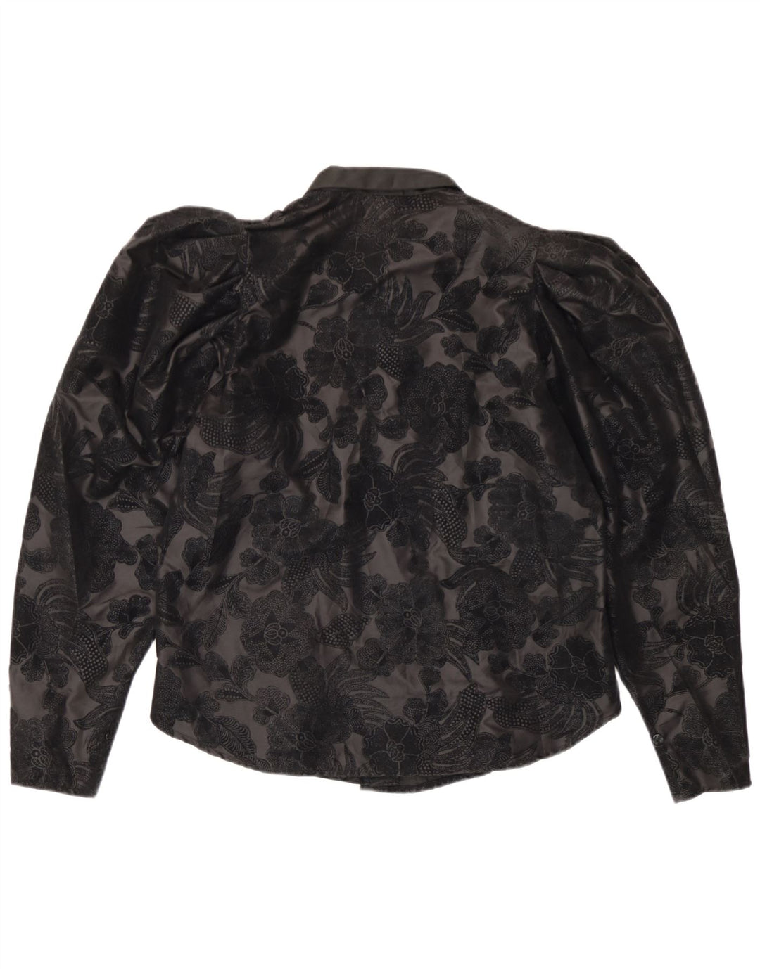 Camicetta da donna Primavera Firenze UK 12 Poliestere floreale nero medio