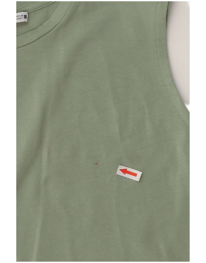 Canotta corta da donna Zara UK 12 verde medio