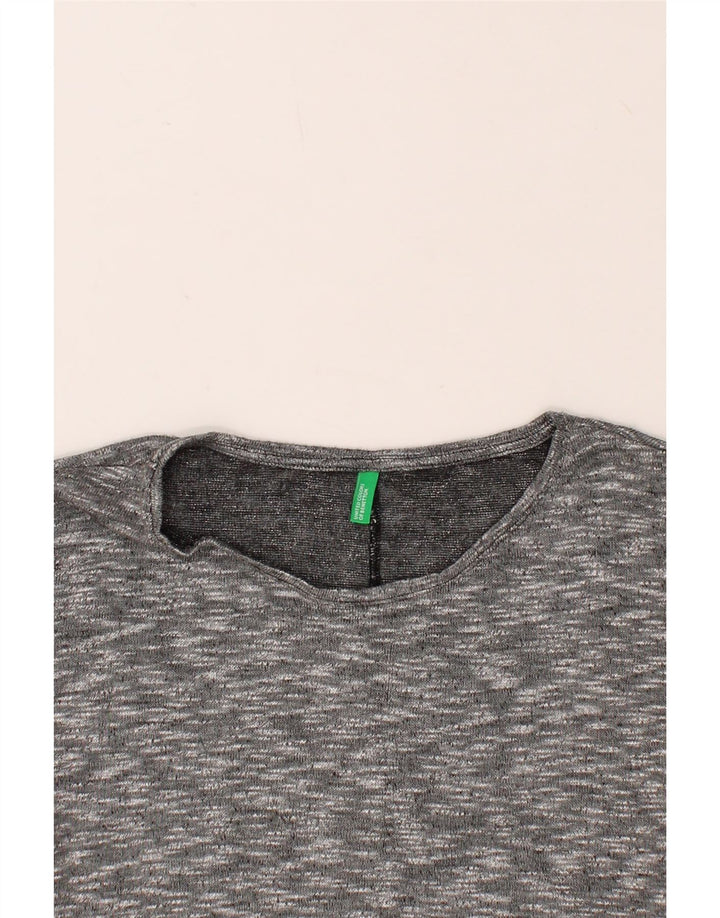 BENETTON Womens Top 3/4 Sleeve UK 16 Large Grey Flecked Vintage Benetton and Second-Hand Benetton from Messina Hembry 