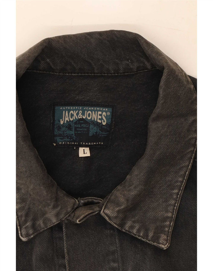 Giacca di jeans da uomo Jack & Jones UK 40 grande nera
