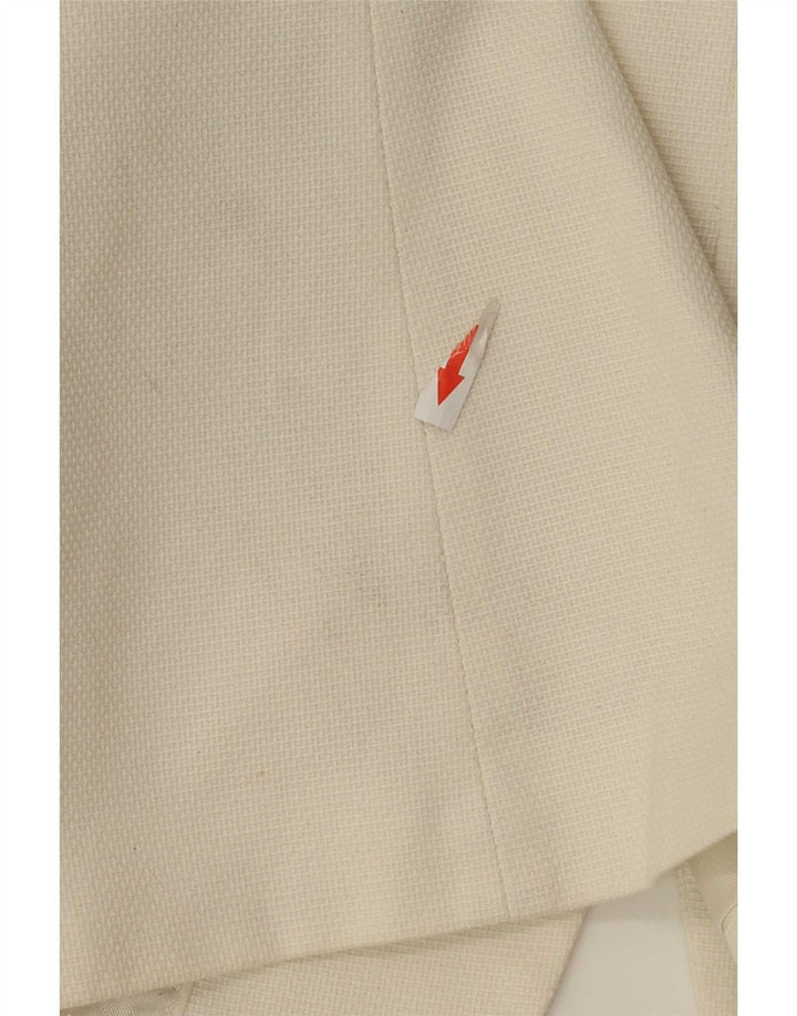 Giacca blazer da donna a 1 bottone Massimo Dutti EU 40 cotone bianco sporco medio