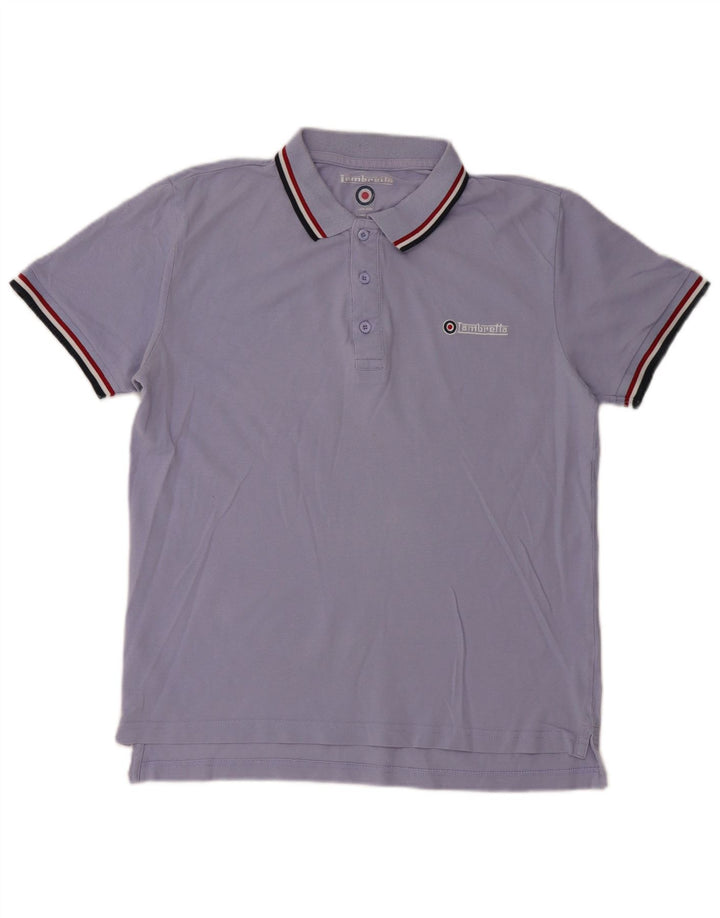 Polo Uomo Lambretta in cotone Blu Medio