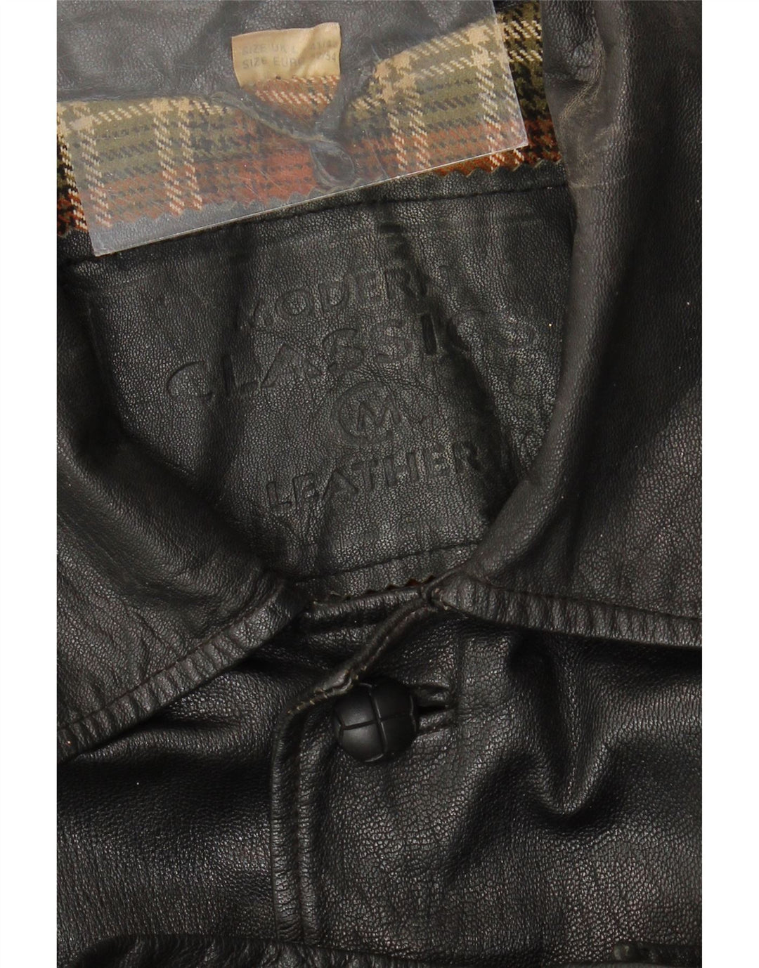Giacca in pelle da uomo VINTAGE UK 40 grande in pelle nera