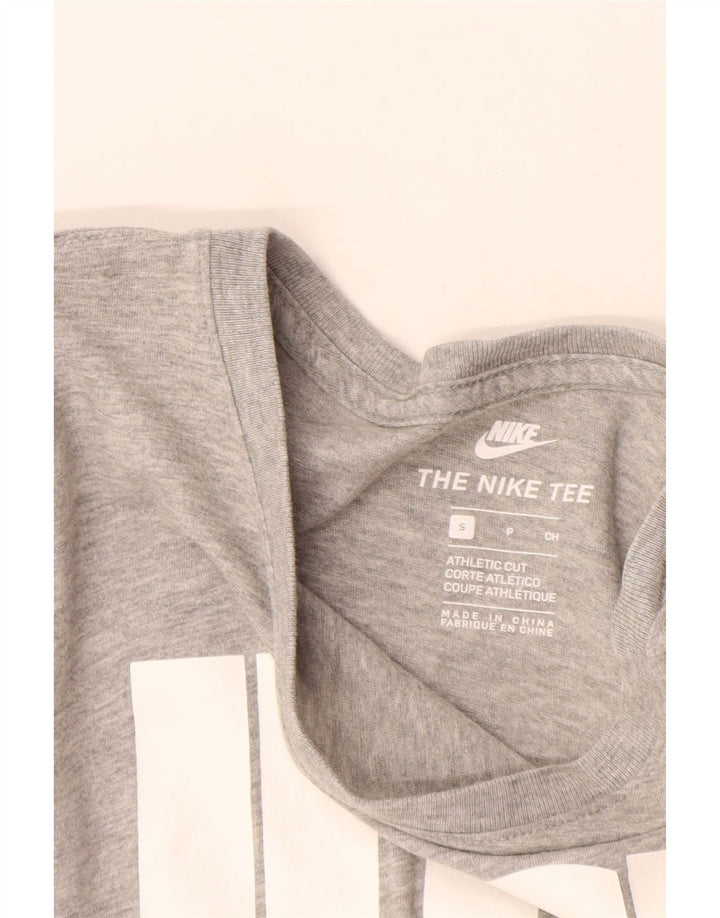 Top manica lunga grafica Nike da donna con taglio atletico UK 10 piccolo grigio chiazzato