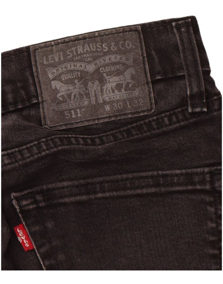 Jeans Levi's Uomo 511 Slim W30 L24 Cotone Nero
