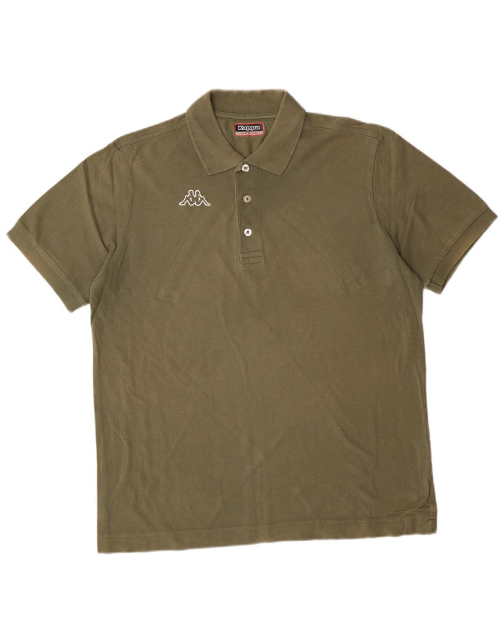 Polo Kappa da uomo verde medio