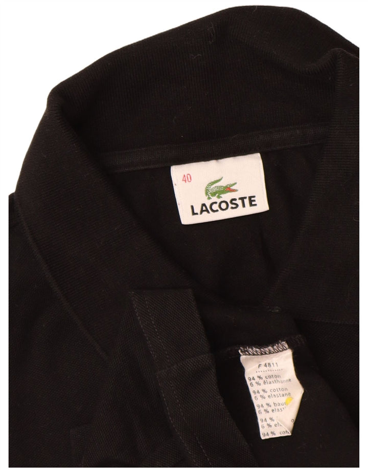Polo da donna a maniche lunghe Lacoste taglia 40 media cotone nero